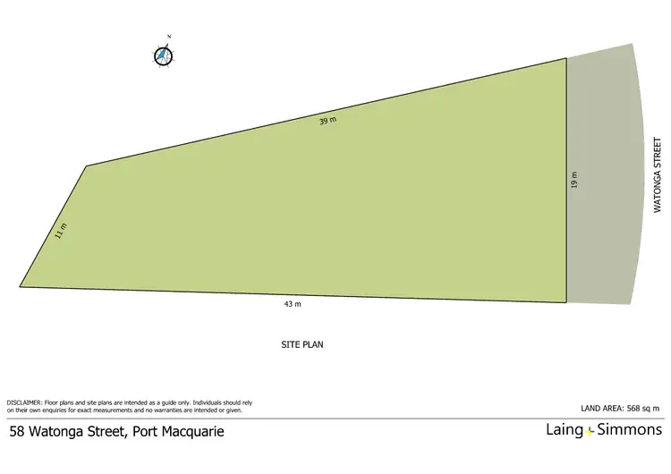 Floorplan of Homely land listing, 58 Watonga Street, Port Macquarie NSW 2444