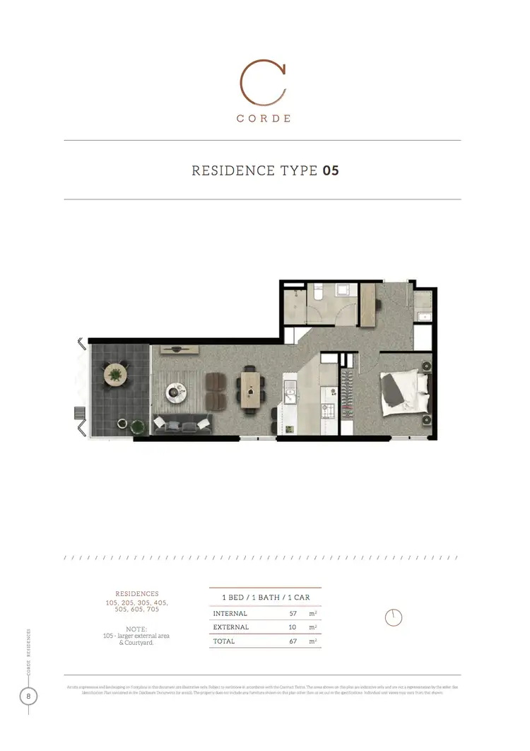 Floorplan of Homely unit listing, 802/54-58 Manilla Street, East Brisbane QLD 4169