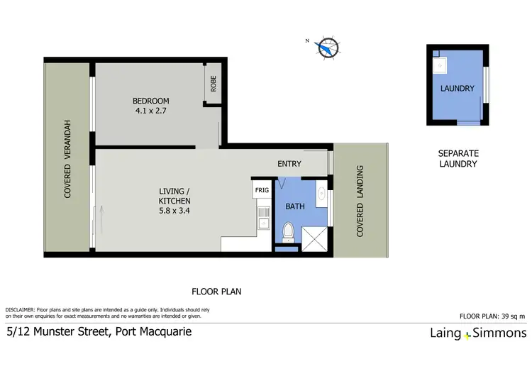 Floorplan of Homely unit listing, 5/12 Munster Street, Port Macquarie NSW 2444