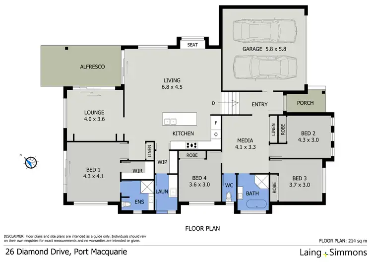 Floorplan of Homely house listing, 26 Diamond Drive, Port Macquarie NSW 2444