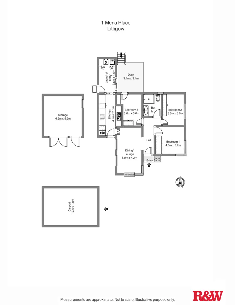 Floorplan of Homely house listing, 1 Mena Place, Lithgow NSW 2790