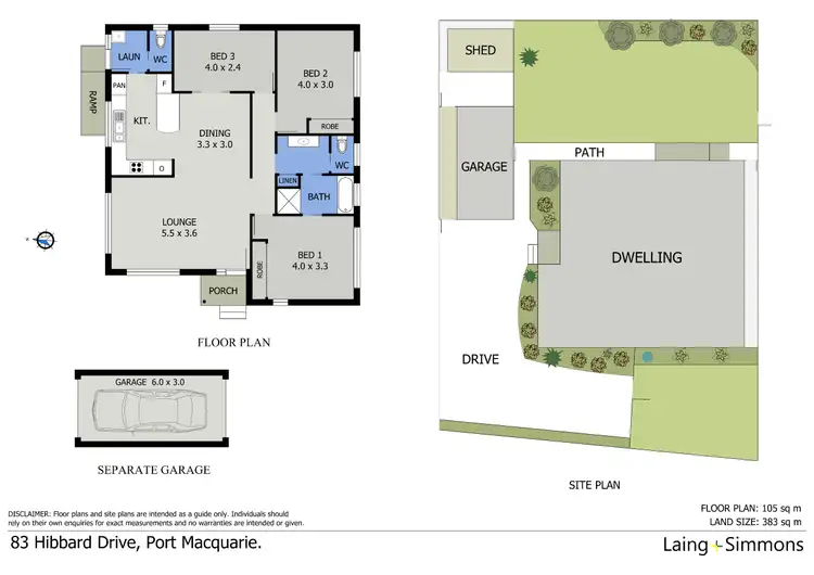 Floorplan of Homely house listing, 83 Hibbard Drive, Port Macquarie NSW 2444