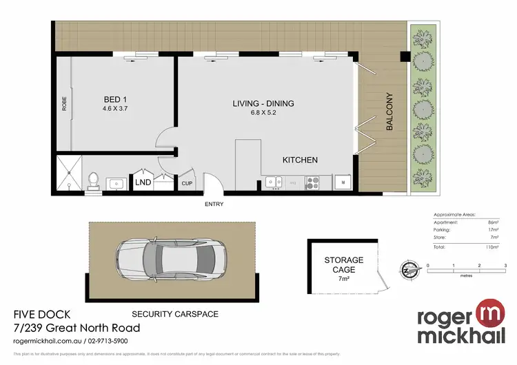 Floorplan of Homely apartment listing, 7/239 Great North Road, Five Dock NSW 2046