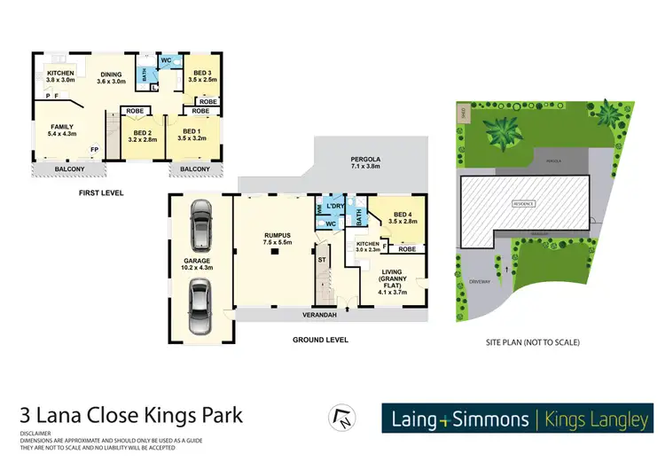 Floorplan of Homely house listing, 3 Lana Close, Kings Park NSW 2148