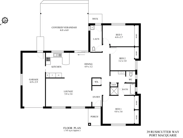 Floorplan of Homely house listing, 39 Rushcutter Way, Port Macquarie NSW 2444
