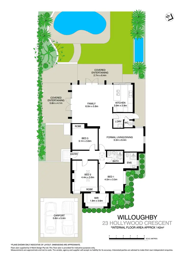 Floorplan of Homely house listing, 23 Hollywood Crescent, Willoughby NSW 2068