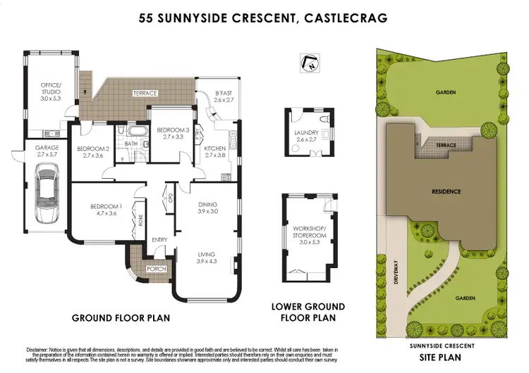 Floorplan of Homely house listing, 55 Sunnyside Crescent, Castlecrag NSW 2068