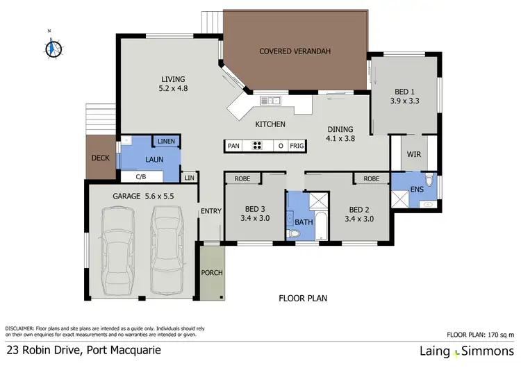 Floorplan of Homely house listing, 23 Robin Drive, Port Macquarie NSW 2444