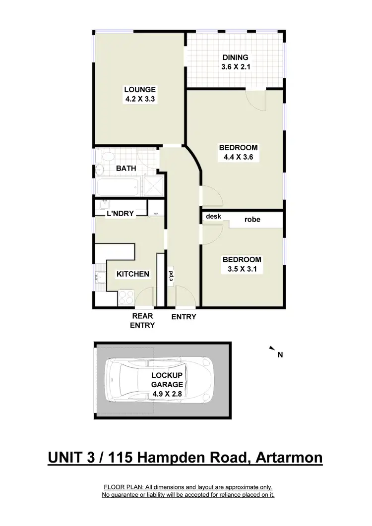 Floorplan of Homely unit listing, 3/115 Hampden Road, Artarmon NSW 2064