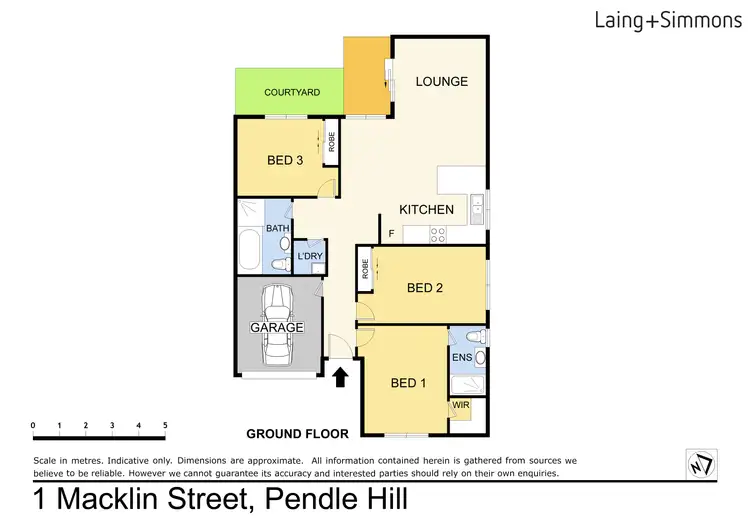 Floorplan of Homely semi-detached listing, 1 Macklin St, Pendle Hill NSW 2145