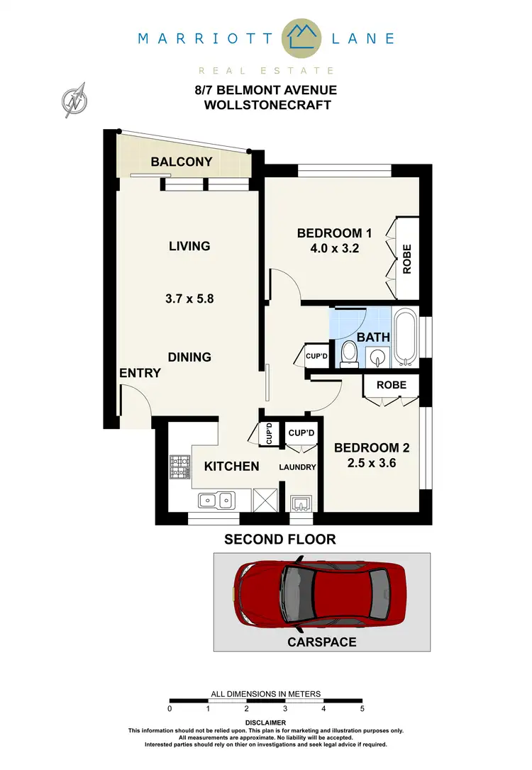 Floorplan of Homely apartment listing, 8/7 Belmont Avenue, Wollstonecraft NSW 2065
