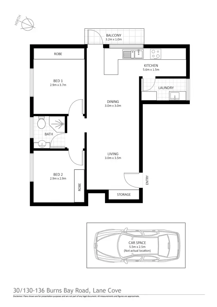 Floorplan of Homely apartment listing, 30/130-136 Burns Bay Road, Lane Cove NSW 2066