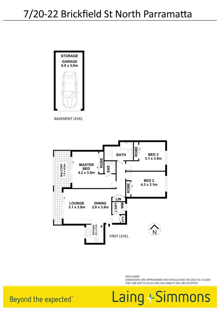 Floorplan of Homely unit listing, 7/20-22 Brickfield Street, North Parramatta NSW 2151