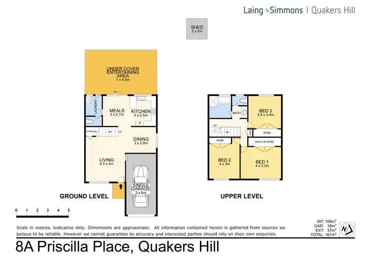 Floorplan of Homely semi-detached listing, 8a Priscilla Place, Quakers Hill NSW 2763