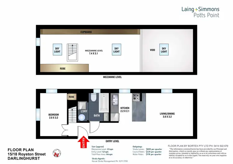 Floorplan of Homely apartment listing, 15/18 Royston Street, Darlinghurst NSW 2010
