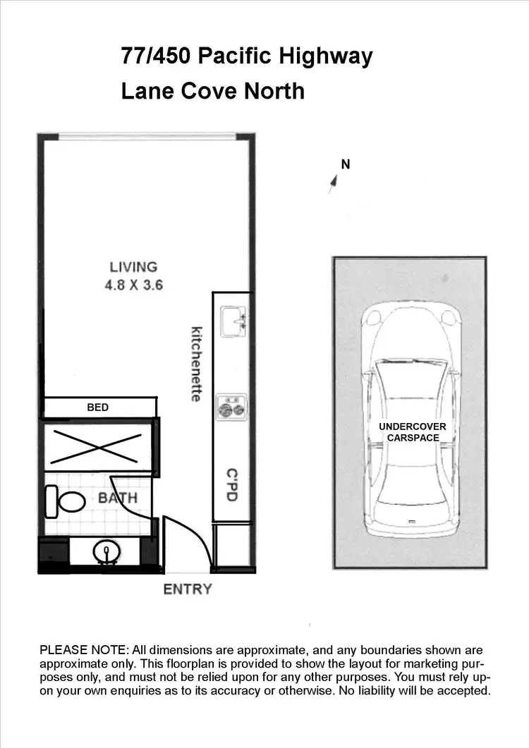 Floorplan of Homely unit listing, 77/450 Pacific Highway, Lane Cove North NSW 2066