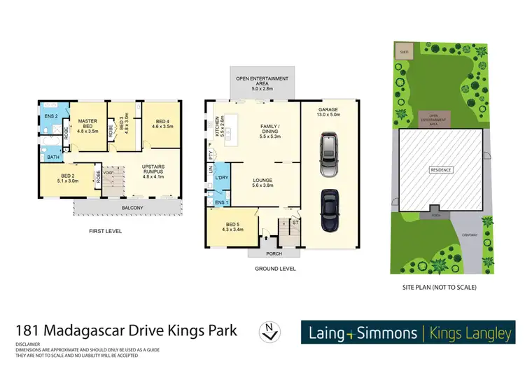 Floorplan of Homely house listing, 181 Madagascar Drive, Kings Park NSW 2148