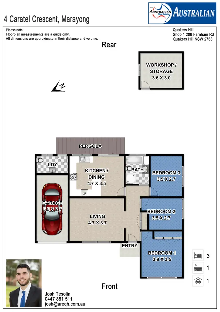 Floorplan of Homely house listing, 4 Caratel Crescent, Marayong NSW 2148