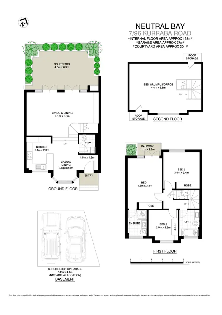 Floorplan of Homely townhouse listing, 7/96 Kurraba Road, Neutral Bay NSW 2089