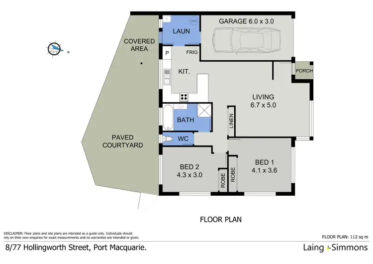 Floorplan of Homely villa listing, 8/77 Hollingworth Street, Port Macquarie NSW 2444