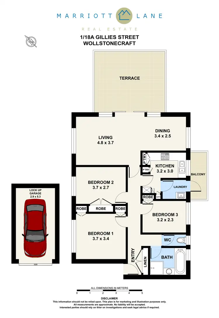 Floorplan of Homely apartment listing, 1/18A Gillies Street, Wollstonecraft NSW 2065