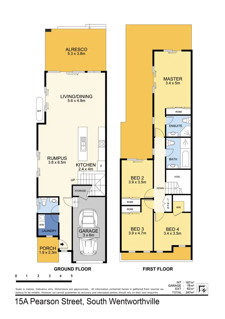 Floorplan of Homely semi-detached listing, 15A Pearson Street, South Wentworthville NSW 2145