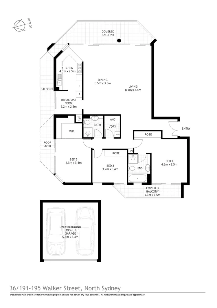 Floorplan of Homely apartment listing, 36/191 Walker Street, North Sydney NSW 2060