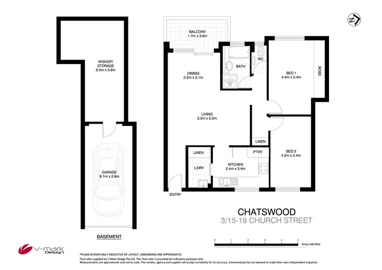 Floorplan of Homely apartment listing, 3/15 Church Street, Chatswood NSW 2067