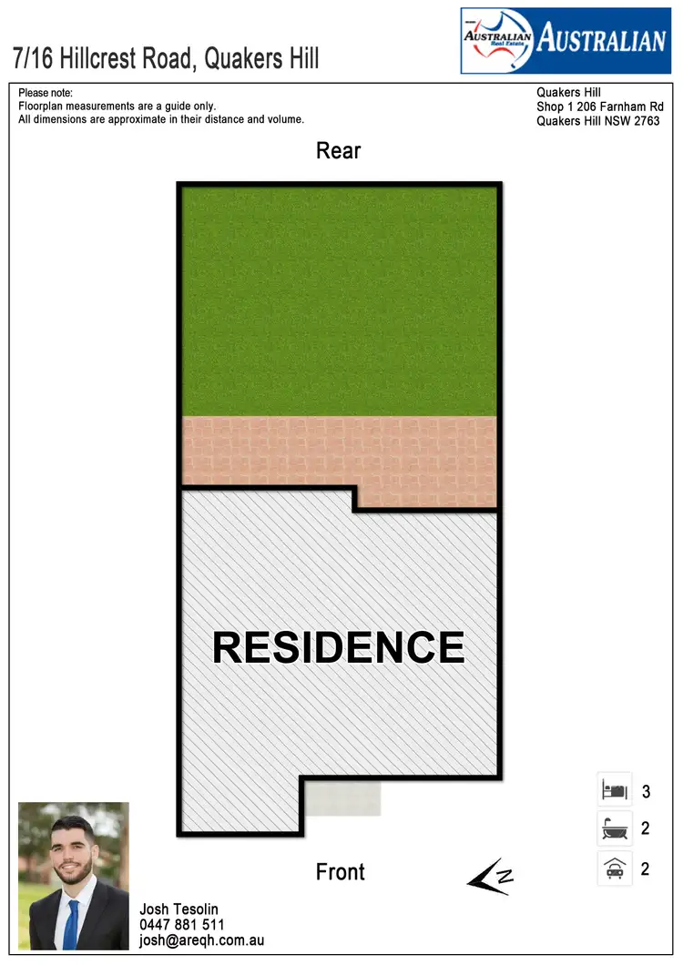 Floorplan of Homely townhouse listing, 7/16 Hillcrest Road, Quakers Hill NSW 2763