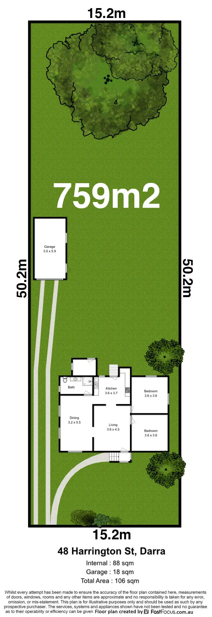 Floorplan of Homely house listing, 48 Harrington Street, Darra QLD 4076