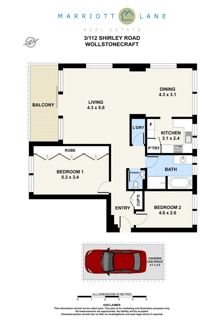 Floorplan of Homely apartment listing, 3/112 Shirley Road, Wollstonecraft NSW 2065