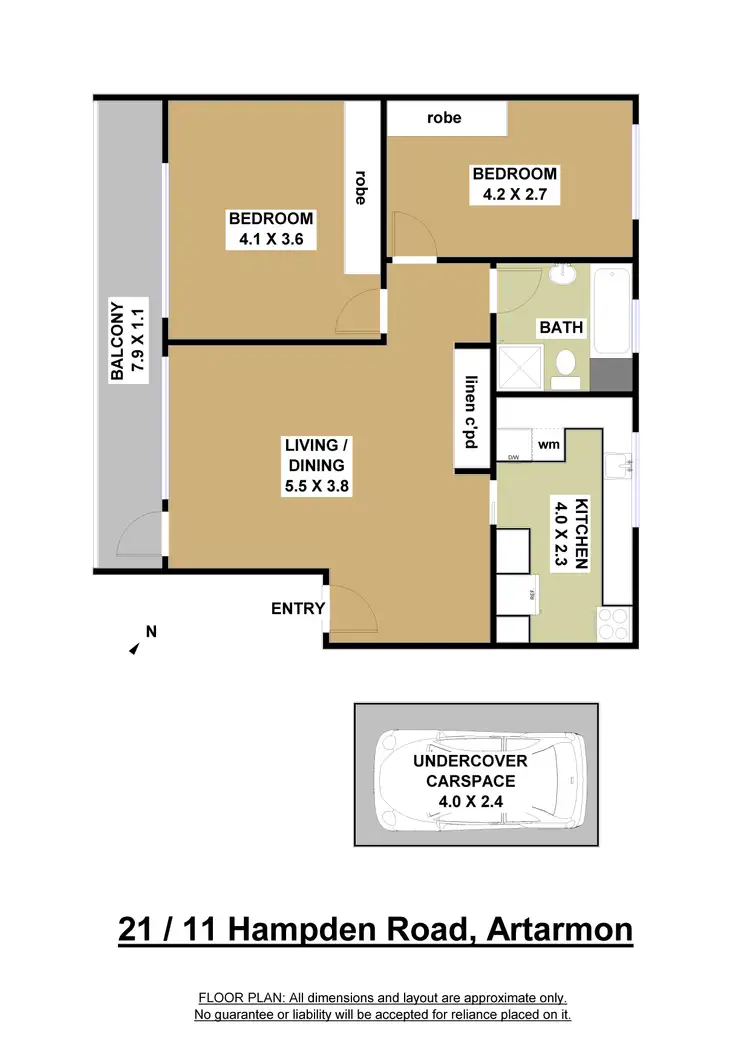 Floorplan of Homely unit listing, 21/11 Hampden Road, Artarmon NSW 2064