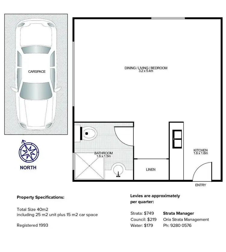 Floorplan of Homely studio listing, 301/1-9 Meagher Street, Chippendale NSW 2008