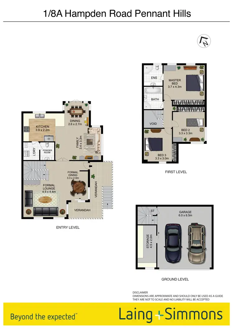 Floorplan of Homely townhouse listing, 1/8A Hampden Road, Pennant Hills NSW 2120
