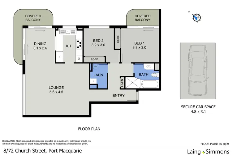 Floorplan of Homely unit listing, 8/72 Church Street, Port Macquarie NSW 2444