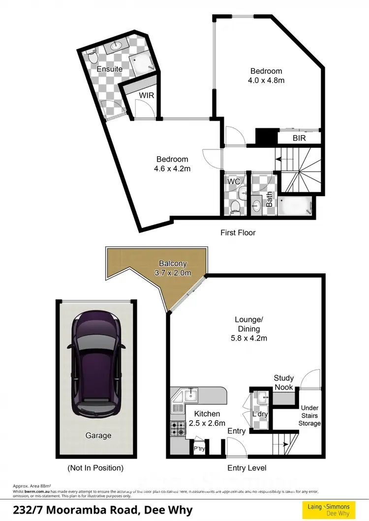 Floorplan of Homely unit listing, 232/7 Mooramba Road, Dee Why NSW 2099