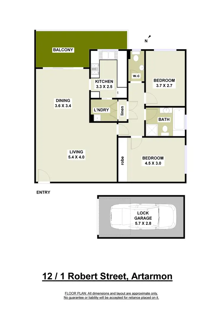 Floorplan of Homely unit listing, 12/1 Robert Street, Artarmon NSW 2064
