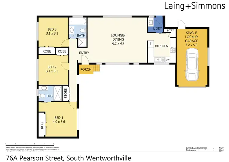 Floorplan of Homely house listing, 76A Pearson Street, South Wentworthville NSW 2145