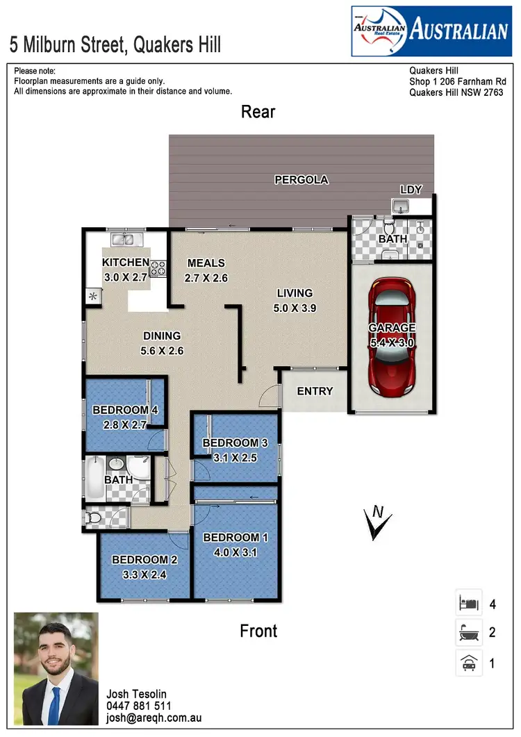 Floorplan of Homely house listing, 5 Milburn Street, Quakers Hill NSW 2763