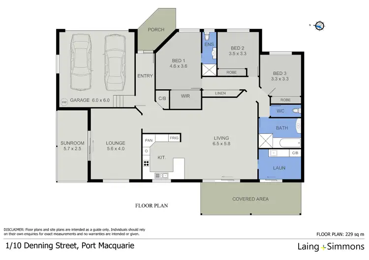 Floorplan of Homely villa listing, 1/10 Denning Place, Port Macquarie NSW 2444