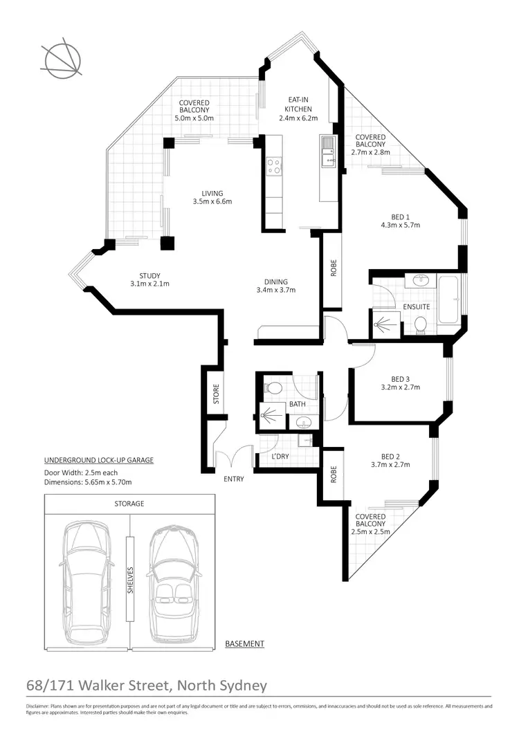 Floorplan of Homely apartment listing, 68/171 Walker Street,, North Sydney NSW 2060