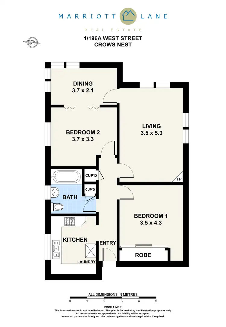 Floorplan of Homely apartment listing, 1/196A West Street, Crows Nest NSW 2065