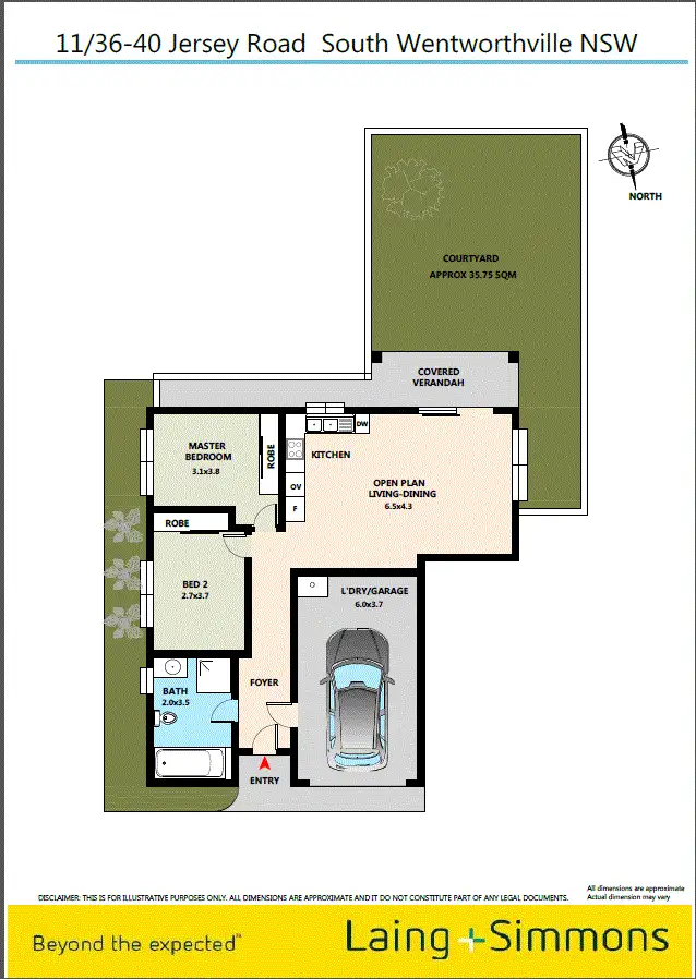 Floorplan of Homely villa listing, 11/36-40 Jersey Road, South Wentworthville NSW 2145