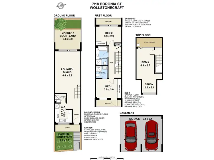 Floorplan of Homely townhouse listing, 7/18 Boronia Street, Wollstonecraft NSW 2065