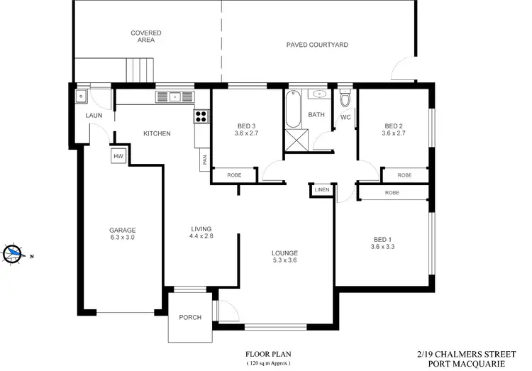 Floorplan of Homely villa listing, 2/60 Swift Street, Port Macquarie NSW 2444