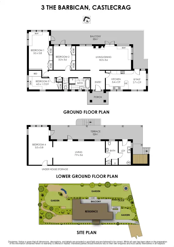 Floorplan of Homely house listing, 3 The Barbican, Castlecrag NSW 2068