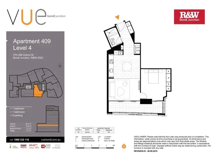 Floorplan of Homely apartment listing, 409/570 Oxford Street, Bondi Junction NSW 2022