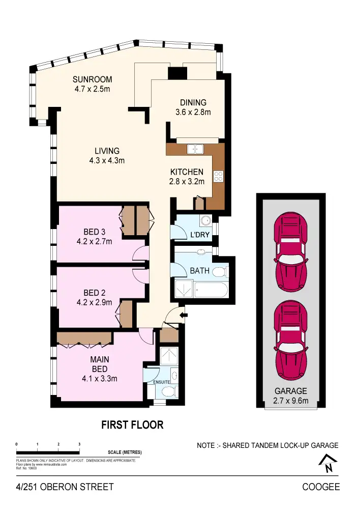 Floorplan of Homely apartment listing, 4/251 Oberon Street, Coogee NSW 2034