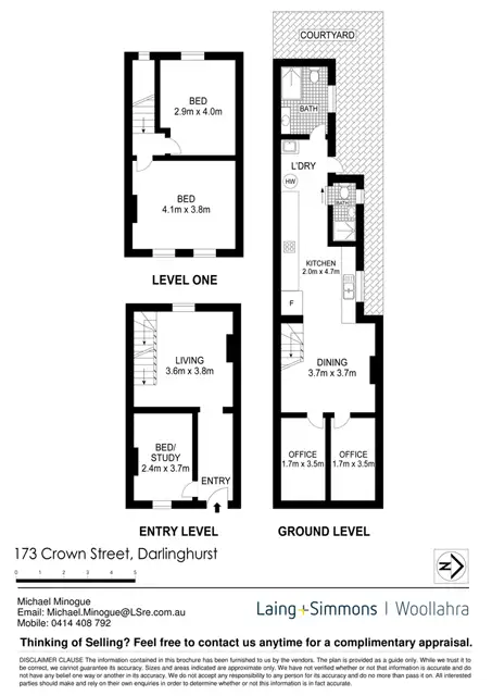 Floorplan of Homely house listing, 173 Crown Street, Darlinghurst NSW 2010