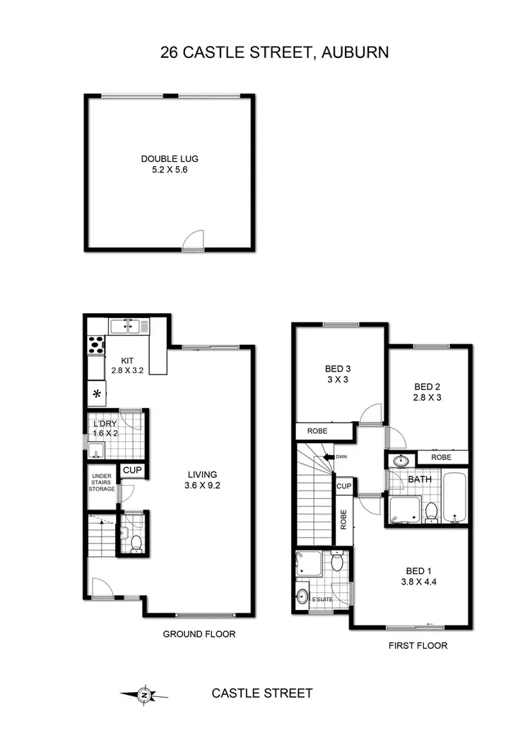 Floorplan of Homely townhouse listing, 26 Castle Street, Auburn NSW 2144